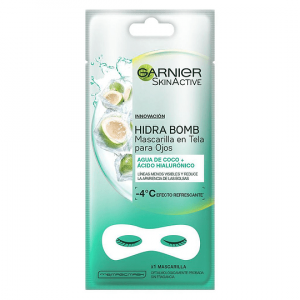 GARNIER HIDRA BOMB MASCARILLA EN TELA PARA OJOS, AGUA DE COCO